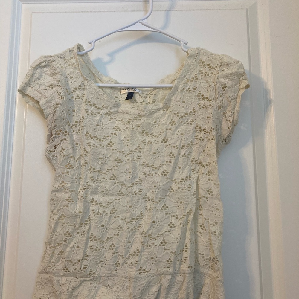 Sound & Matter Cream Lace Top